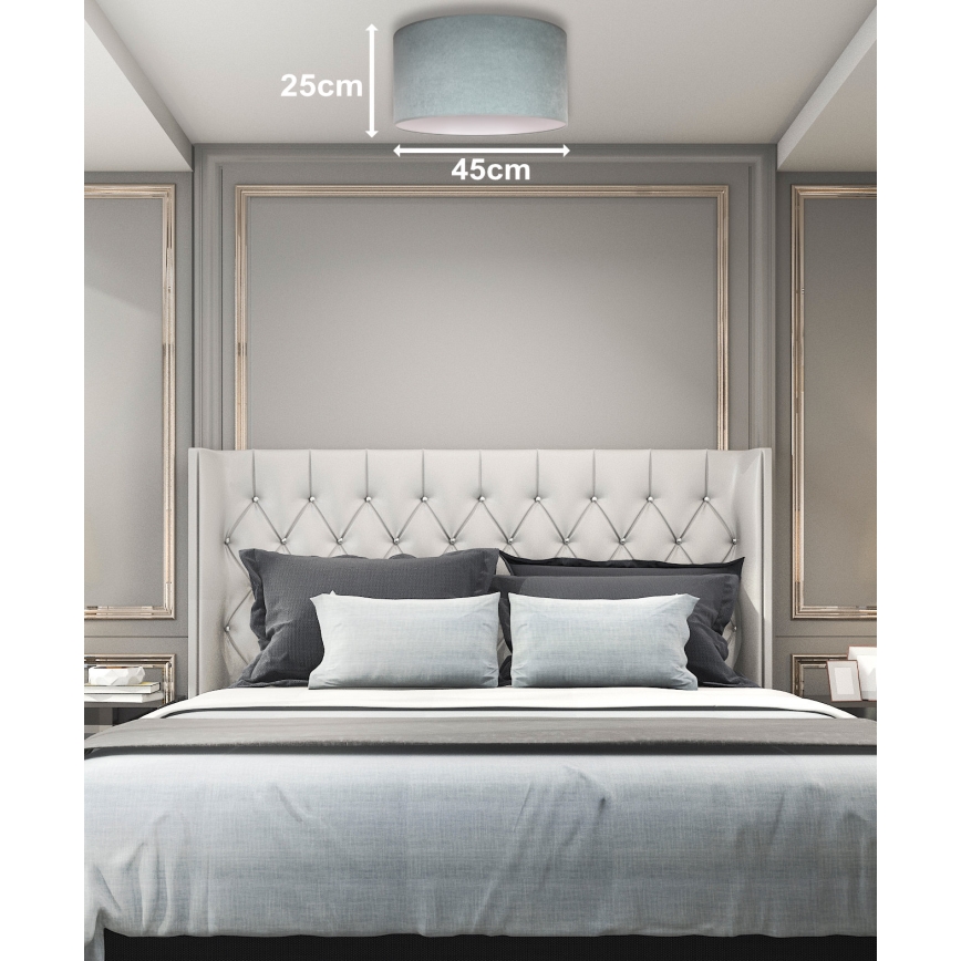 Duolla - Kattovalo BRISTOL 1xE27/15W/230V halk. 45 cm vihreä/valkoinen