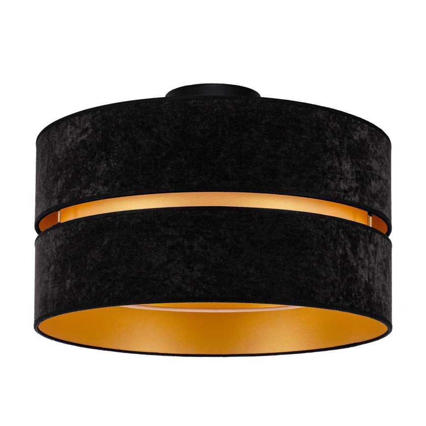 Duolla - Kattovalo DUO 1xE27/40W/230V halkaisija 40 cm musta/kulta