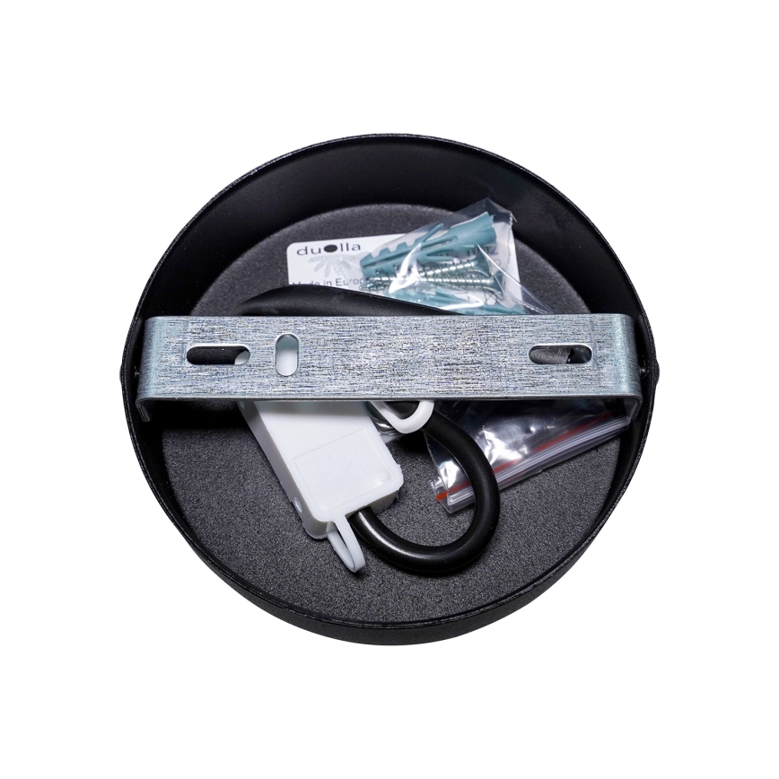 Duolla - Kattovalo DUO 1xE27/40W/230V halkaisija 40 cm musta/kulta