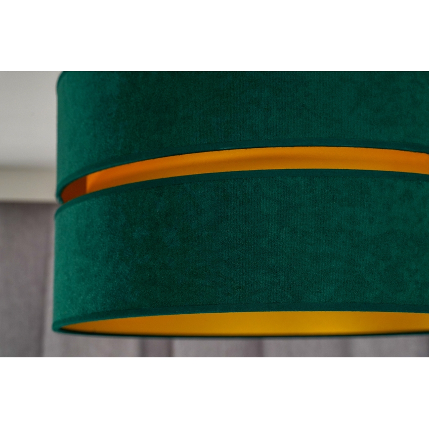 Duolla - Kattovalo DUO 1xE27/40W/230V halkaisija 40 cm vihreä/kulta