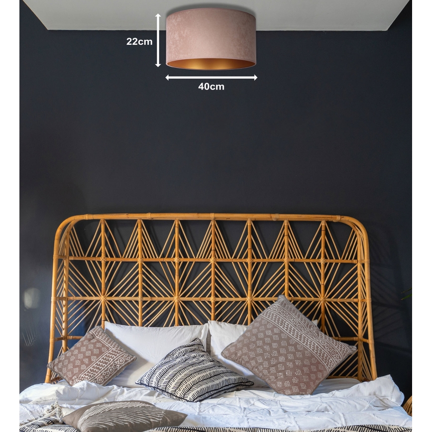 Duolla - Kattovalo ROLLER 1xE27/15W/230V halk. 40 cm beige/kulta