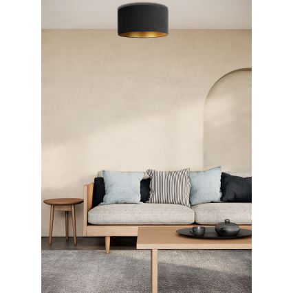 Duolla - Kattovalo ROLLER 1xE27/15W/230V halk. 40 cm musta/kulta