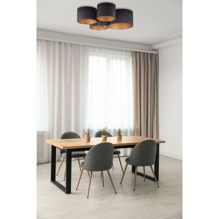 Duolla - Kattovalo ROLLER PENTO 5xE27/60W/230V antrasiitti