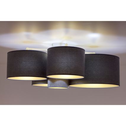 Duolla - Kattovalo ROLLER PENTO 5xE27/60W/230V antrasiitti