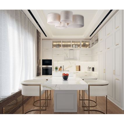 Duolla - Kattovalo ROLLER PENTO 5xE27/60W/230V kulta