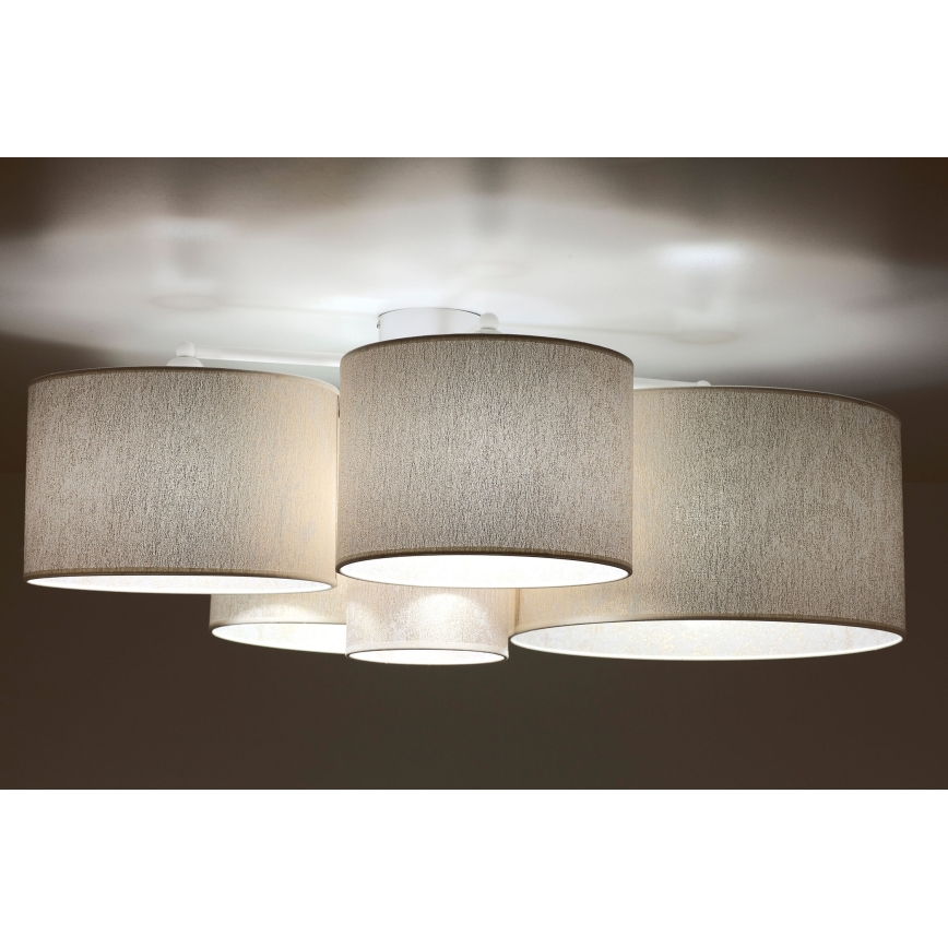 Duolla - Kattovalo ROLLER PENTO 5xE27/60W/230V kulta