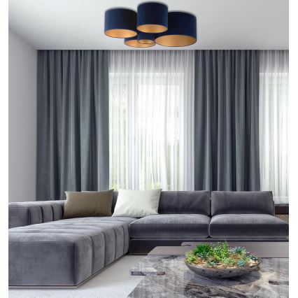 Duolla - Kattovalo ROLLER PENTO 5xE27/60W/230V sininen