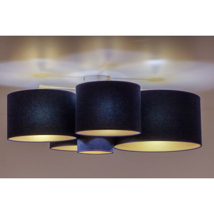 Duolla - Kattovalo ROLLER PENTO 5xE27/60W/230V sininen