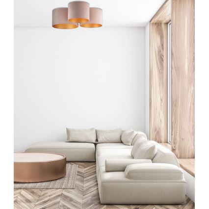 Duolla - Kattovalo ROLLER TRIO 3xE27/60W/230V ruskea