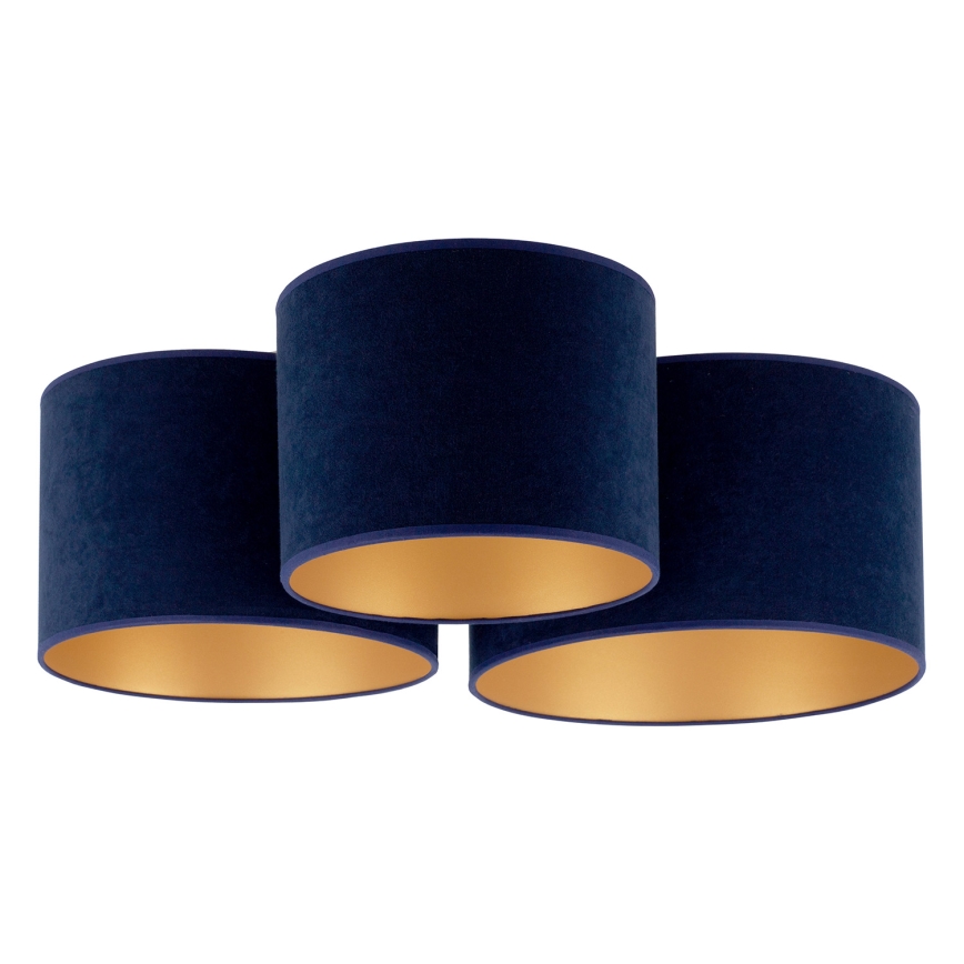 Duolla - Kattovalo ROLLER TRIO 3xE27/60W/230V sininen