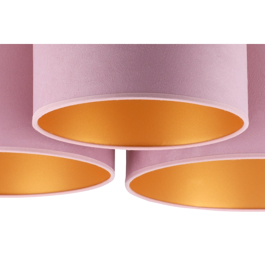 Duolla - Kattovalo ROLLER TRIO 3xE27/60W/230V vaaleanpunainen