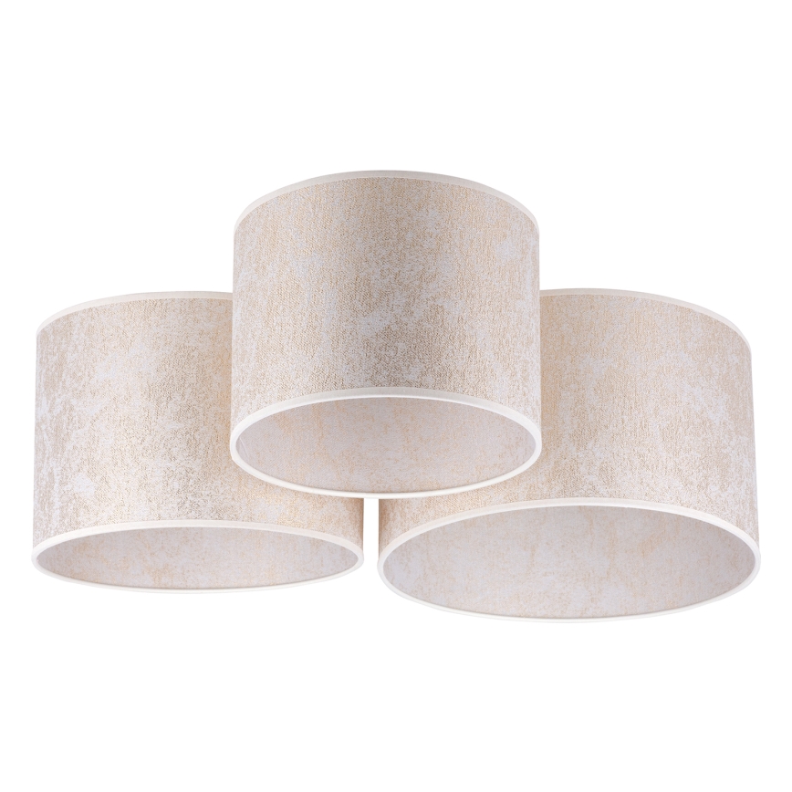 Duolla - Kattovalo ROLLER TRIO 3xE27/60W/230V valkoinen/kulta