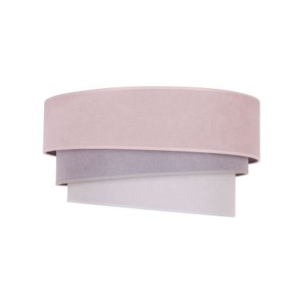 Duolla - Kattovalo TRIO 1xE27/15W/230V halk. 45 cm vaaleanpunainen/harmaa/valkoinen