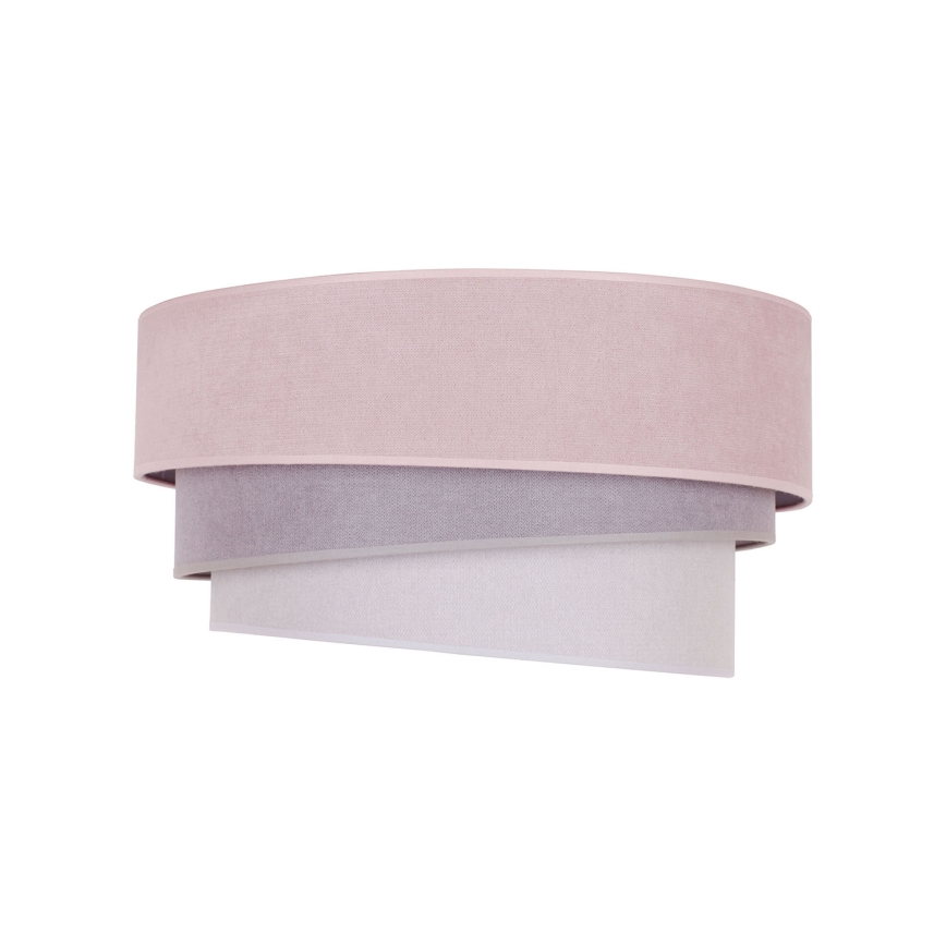 Duolla - Kattovalo TRIO 1xE27/15W/230V halk. 45 cm vaaleanpunainen/harmaa/valkoinen