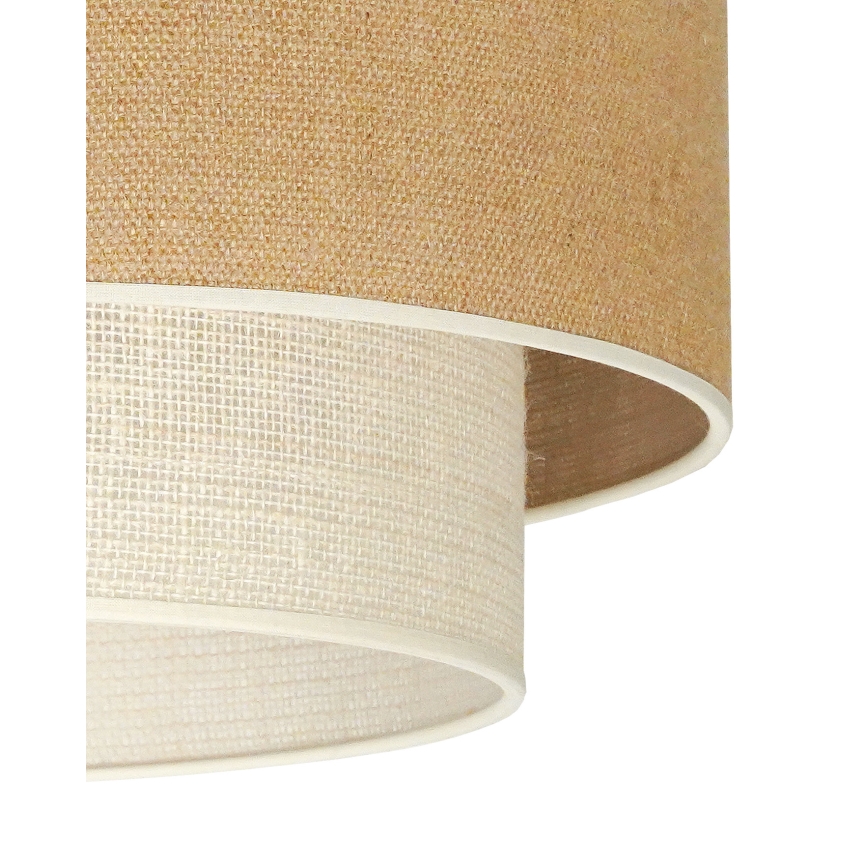 Duolla - Kattovalo YUTE BOHO 1xE27/15W/230V halkaisija 45 cm ruskea/kerma