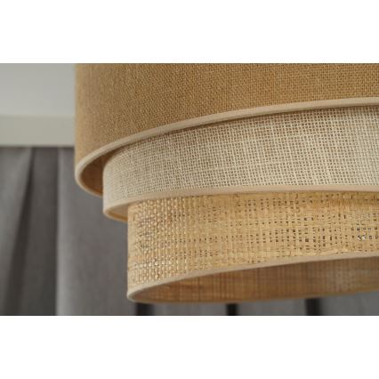 Duolla - Kattovalo YUTE TRIO 3xE27/15W/230V halkaisija 60 cm ruskea/harmaa/beige