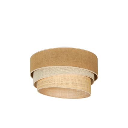 Duolla - Kattovalo YUTE TRIO 3xE27/15W/230V halkaisija 60 cm ruskea/harmaa/beige