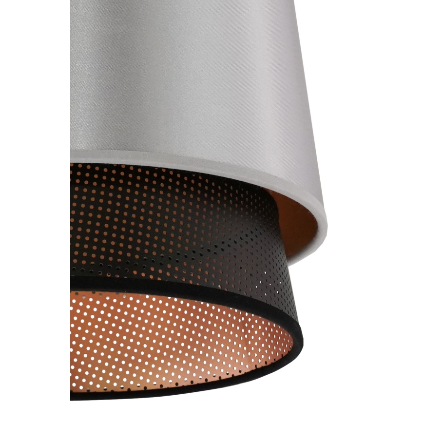 Duolla - Kiinteä kattokruunu BELL SHINY 1xE27/15W/230V halkaisija 25 cm hopea/musta