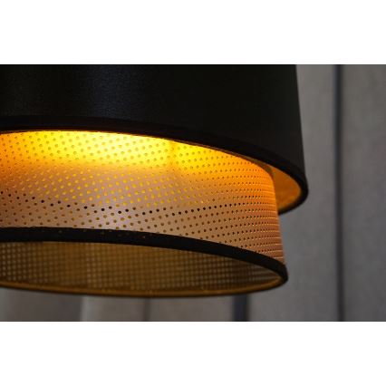 Duolla - Kiinteä kattokruunu BELL SHINY 1xE27/15W/230V halkaisija 25 cm musta/kupari