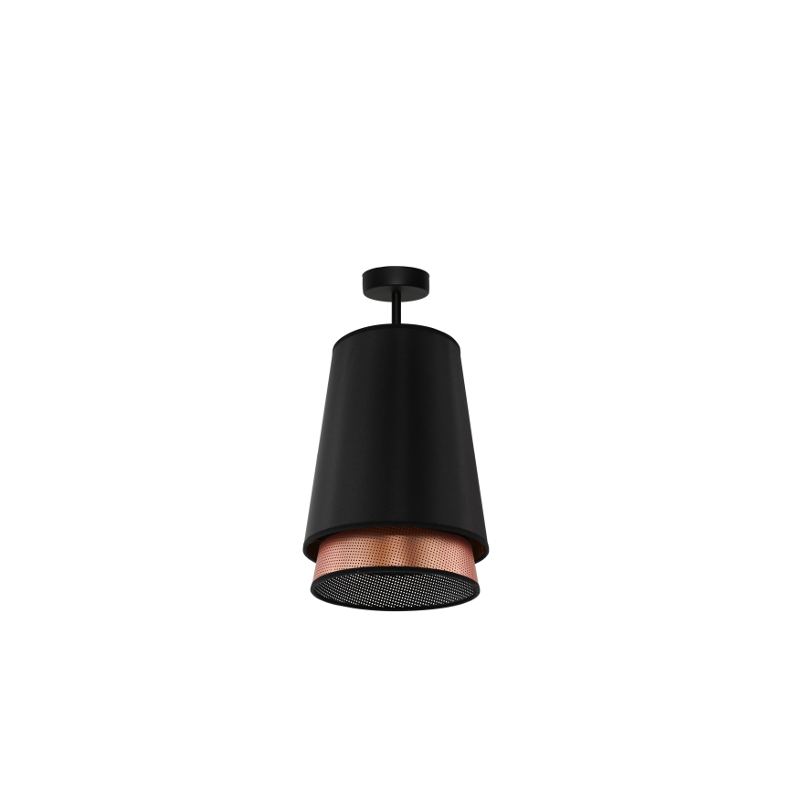 Duolla - Kiinteä kattokruunu BELL SHINY 1xE27/15W/230V halkaisija 25 cm musta/kupari