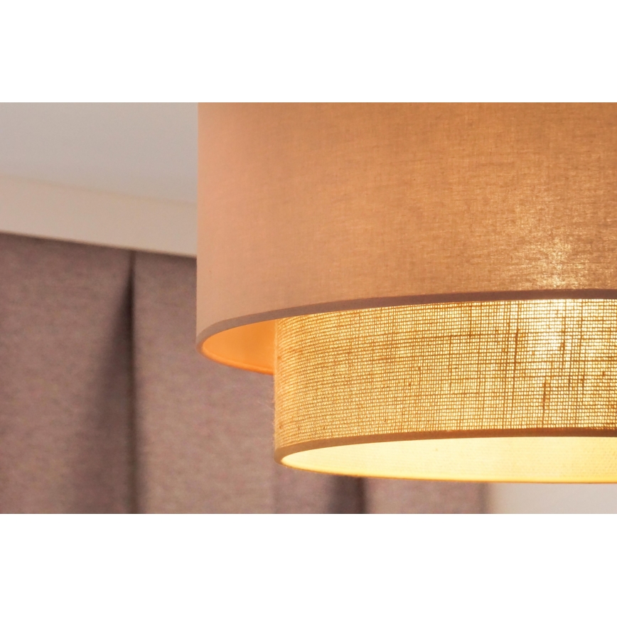 Duolla - Kiinteä kattokruunu  BOHO 1xE27/15W/230V halkaisija 45 cm beige/ruskea