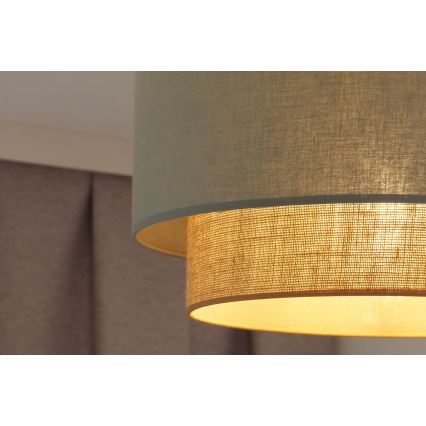 Duolla - Kiinteä kattokruunu  BOHO 1xE27/15W/230V halkaisija 45 cm vihreä/ruskea