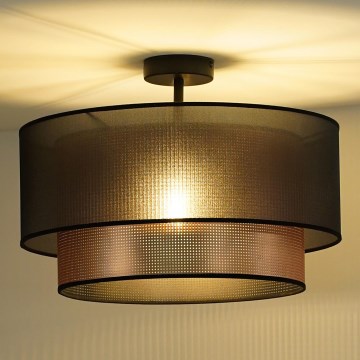 Duolla - Kiinteä kattokruunu COPPER SHINY 1xE27/15W/230V halkaisija 45 cm ruskea/kupari