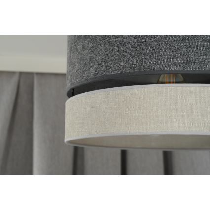 Duolla - Kiinteä kattokruunu DOUBLE 1xE27/15W/230V halkaisija 40 cm harmaa