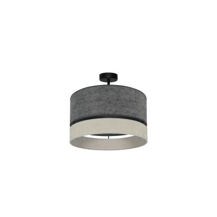 Duolla - Kiinteä kattokruunu DOUBLE 1xE27/15W/230V halkaisija 40 cm harmaa