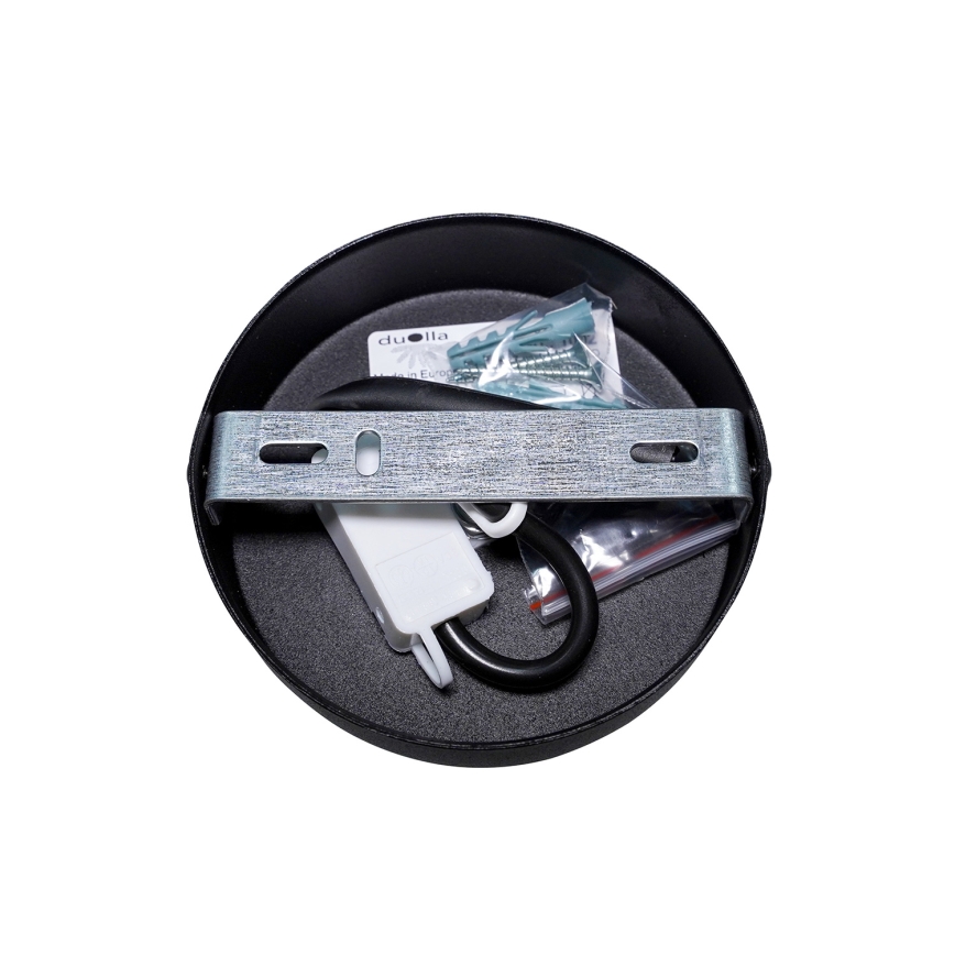 Duolla - Kiinteä kattokruunu DUO 1xE27/15W/230V halkaisija 40 cm musta/kulta