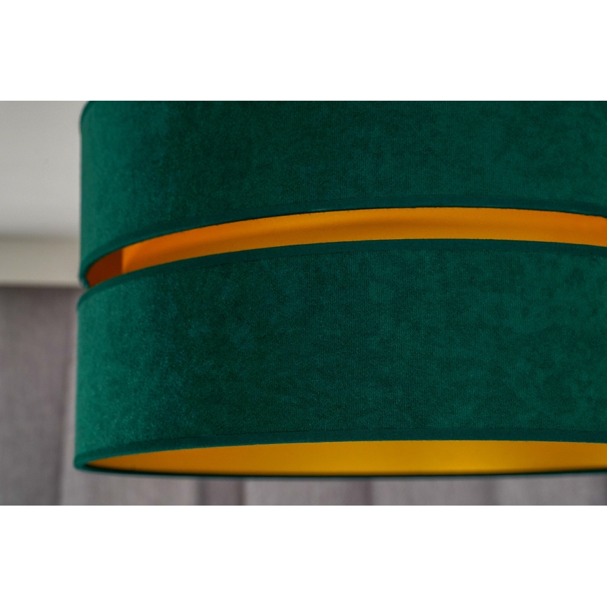 Duolla - Kiinteä kattokruunu DUO 1xE27/15W/230V halkaisija 40 cm vihreä/kulta