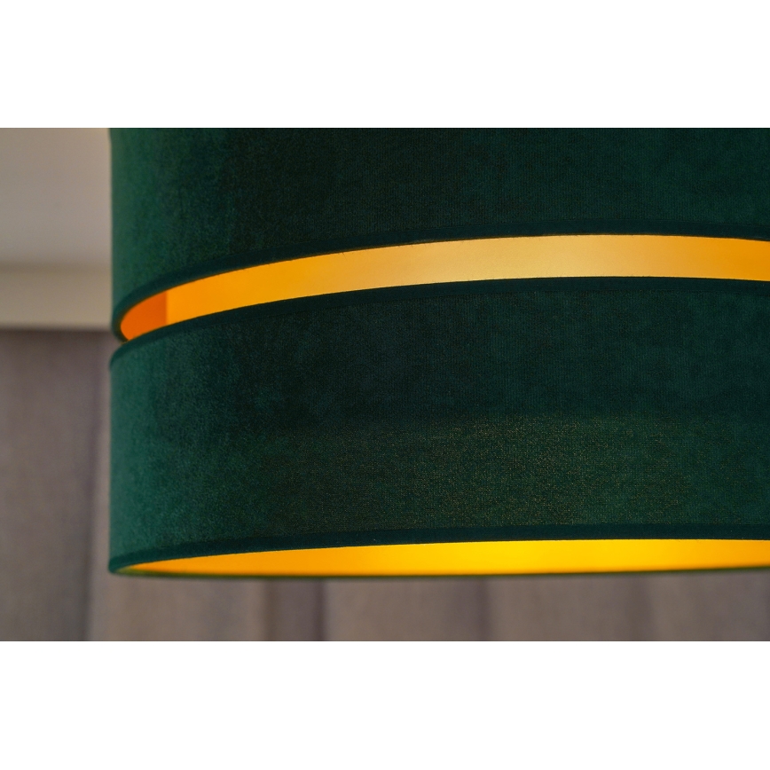 Duolla - Kiinteä kattokruunu DUO 1xE27/15W/230V halkaisija 40 cm vihreä/kulta