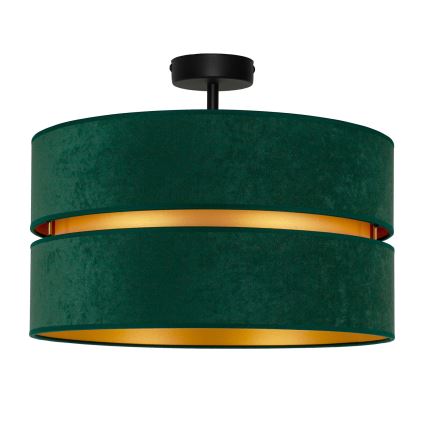 Duolla - Kiinteä kattokruunu DUO 1xE27/15W/230V halkaisija 40 cm vihreä/kulta