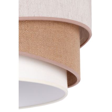 Duolla - Kiinteä kattokruunu KOBO 1xE27/15W/230V halkaisija 45 cm beige/ruskea/valkoinen