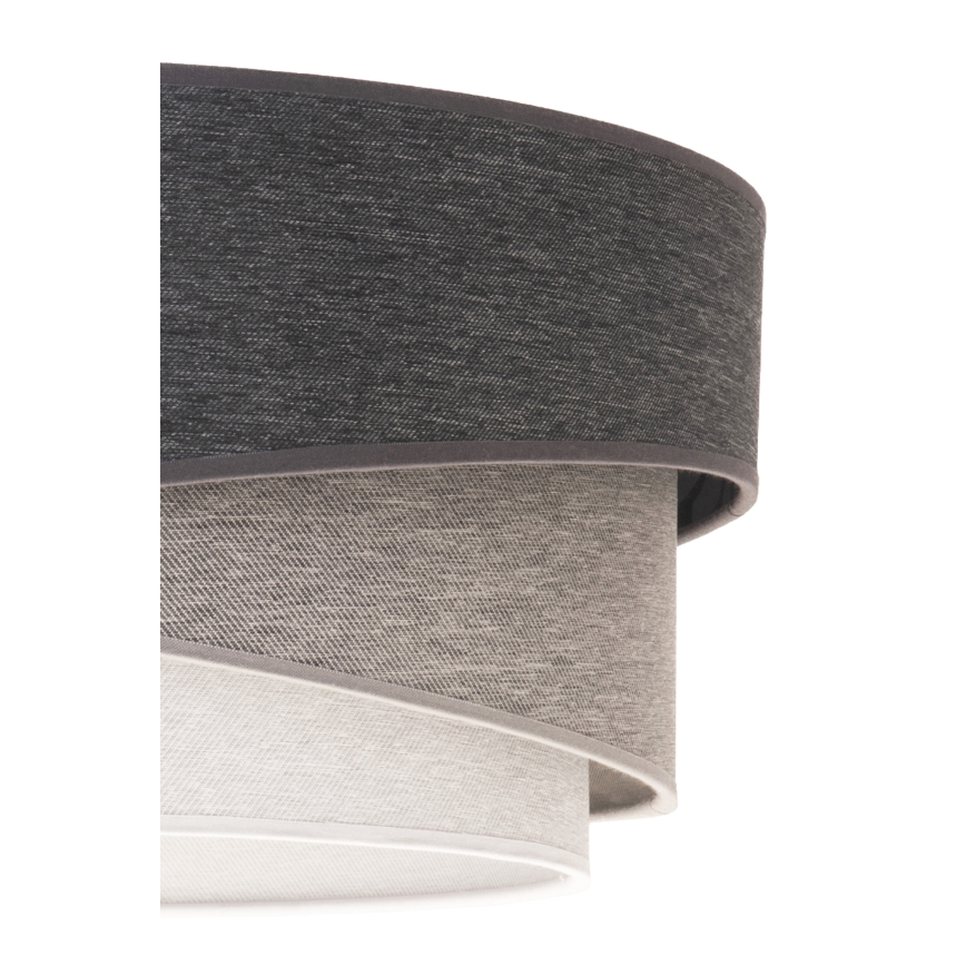 Duolla - Kiinteä kattokruunu KOBO 1xE27/15W/230V halkaisija 45 cm harmaa/valkoinen