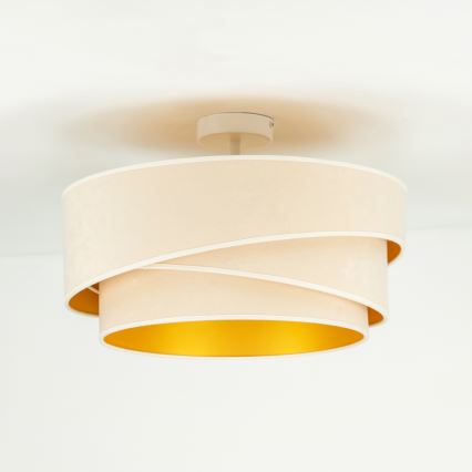 Duolla - Kiinteä kattokruunu KOBO 1xE27/15W/230V halkaisija 45 cm kerma