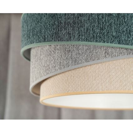 Duolla - Kiinteä kattokruunu KOBO ECO RECYCLING 1xE27/15W/230V halkaisija 45 cm vihreä/harmaa/kerma