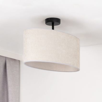 Duolla - Kiinteä kattokruunu OVAL 1xE27/15W/230V harmaa