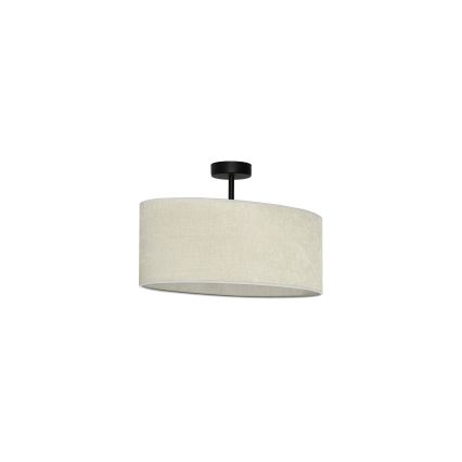 Duolla - Kiinteä kattokruunu OVAL 1xE27/15W/230V harmaa