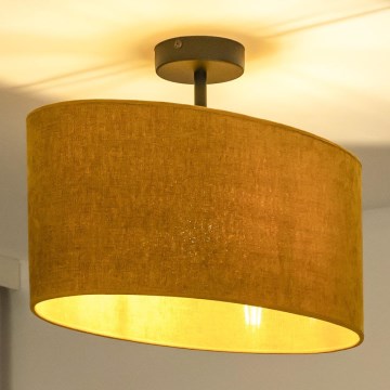 Duolla - Kiinteä kattokruunu OVAL 1xE27/15W/230V ruskea