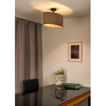 Duolla - Kiinteä kattokruunu OVAL 1xE27/15W/230V ruskea