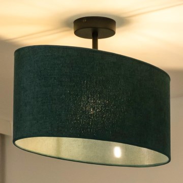 Duolla - Kiinteä kattokruunu OVAL 1xE27/15W/230V vihreä
