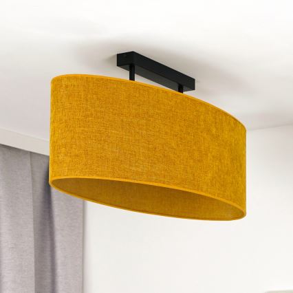 Duolla - Kiinteä kattokruunu OVAL 2xE27/15W/230V ruskea