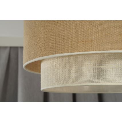 Duolla - Kiinteä kattokruunu YUTE BOHO 1xE27/15W/230V halkaisija 45 cm ruskea/kerma
