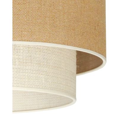 Duolla - Kiinteä kattokruunu YUTE BOHO 3xE27/15W/230V halkaisija 60 cm ruskea/kerma