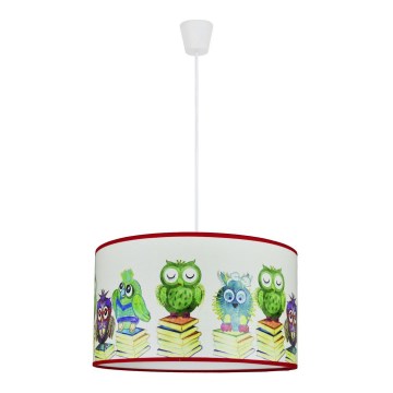 Duolla - Lasten riipuskattokruunu johdossa OWL 1xE27/15W/230V halkaisija 35 cm