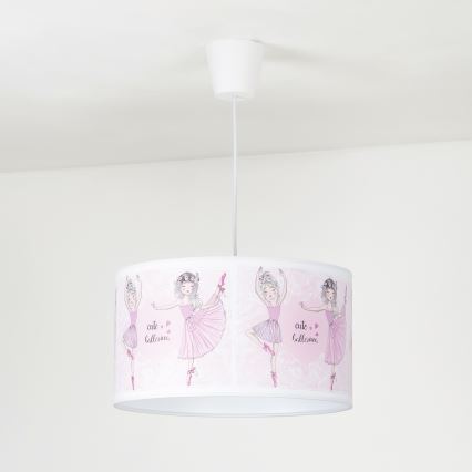 Duolla - Lasten riipuskattokruunu johdossa PRINT M 1xE27/40W/230V halkaisija 35 cm ballerinat