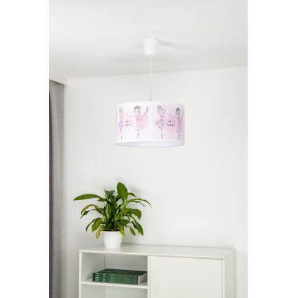 Duolla - Lasten riipuskattokruunu johdossa PRINT M 1xE27/40W/230V halkaisija 35 cm ballerinat