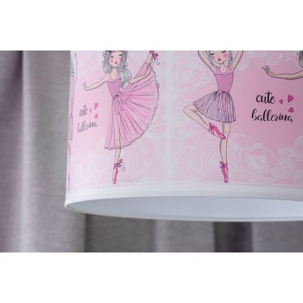 Duolla - Lasten riipuskattokruunu johdossa PRINT M 1xE27/40W/230V halkaisija 35 cm ballerinat