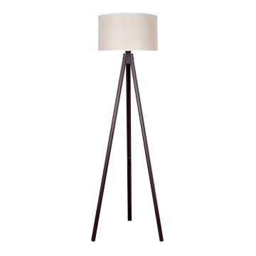 Duolla - Lattialamppu 1xE27/60W/230V halkaisija 44 cm kerma/wenge